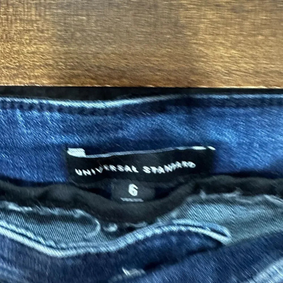 Universal Standard Skinny Ankle Jeans Womens 6 Blue Dark Wash Stretch - Picture 6 of 9